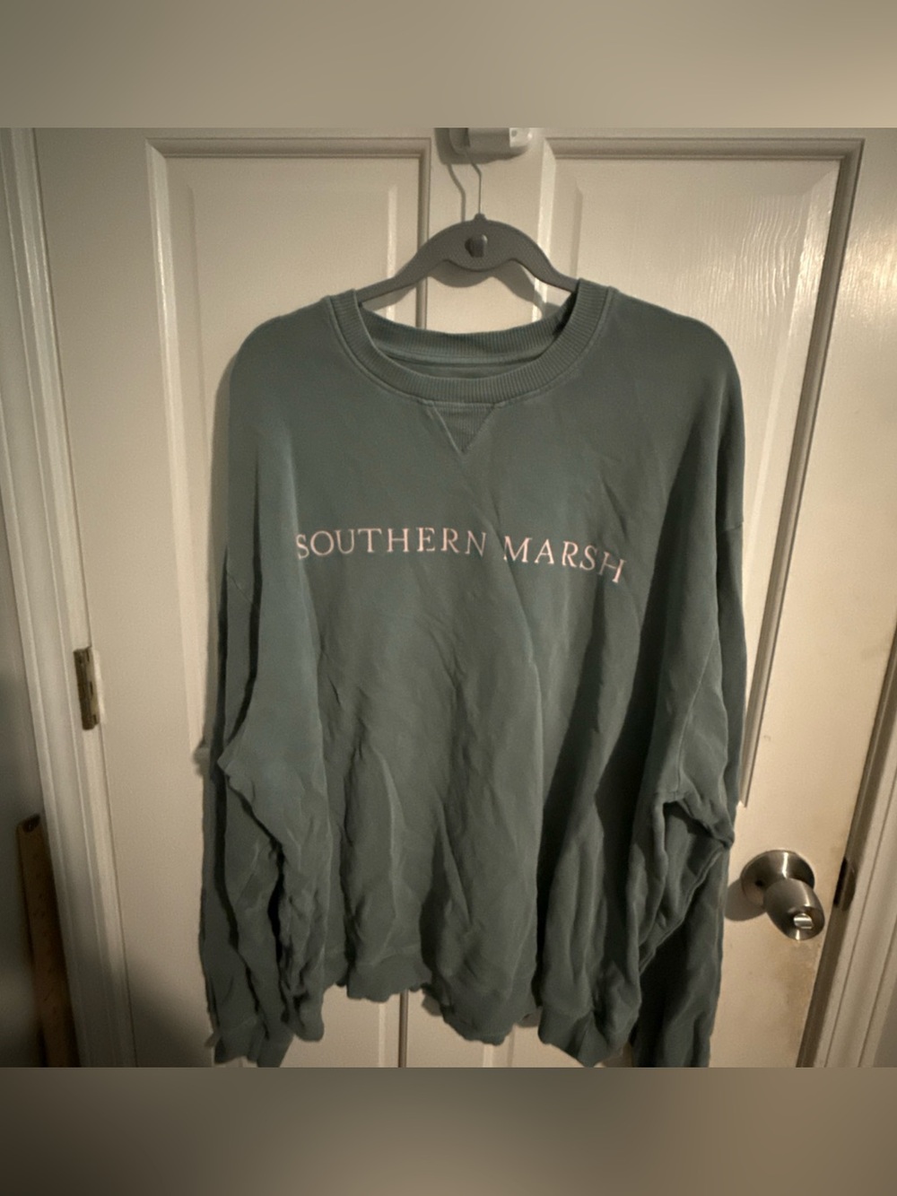 Southern Marsh Men’s Washed Teal Crewneck Sweatshirt